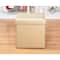 Simplify Metallic Faux Leather Folding Storage Ottoman Cube